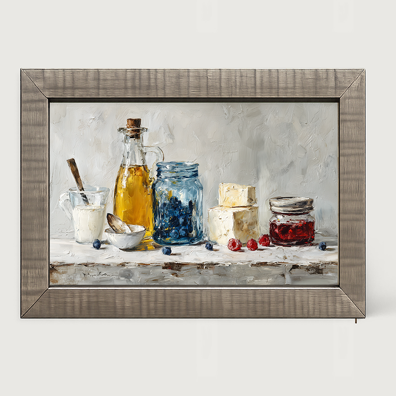 Sideboard Still Life - Cheese and Berries