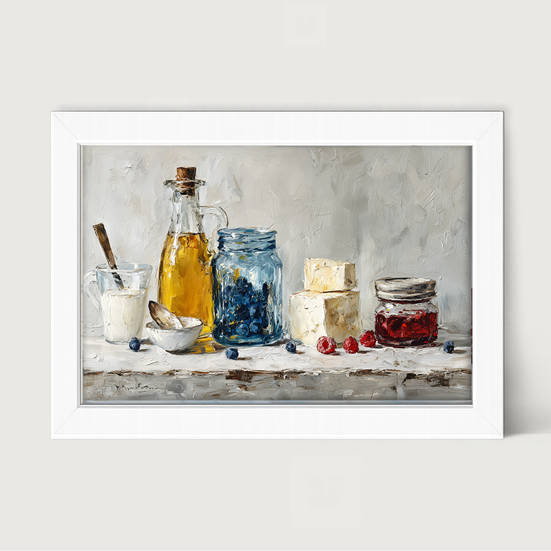 Sideboard Still Life - Cheese and Berries