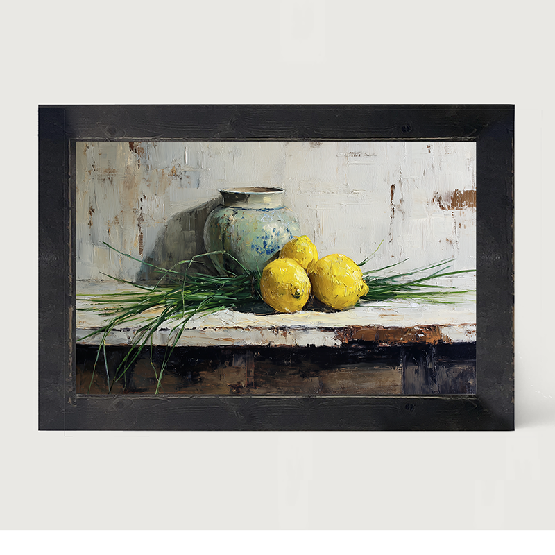 Sideboard Still Life - Three Lemons
