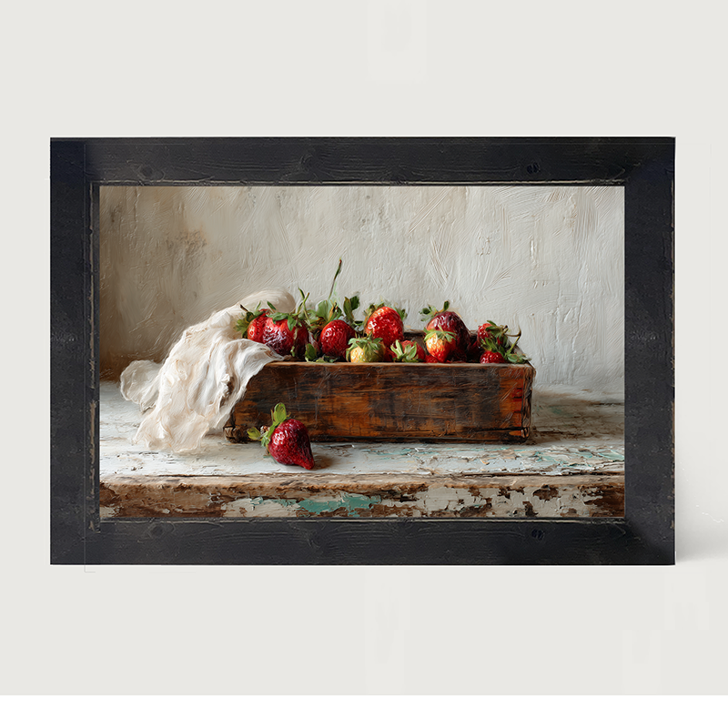 Sideboard Still Life - Box of Strawberries