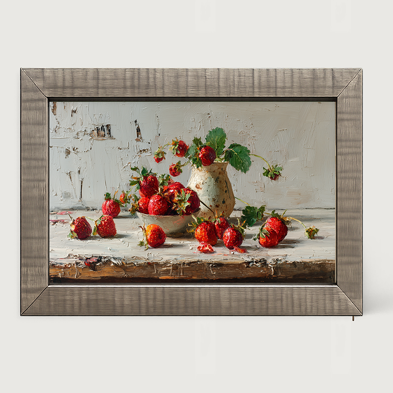 Sideboard Still Life - Strawberries Overflowing