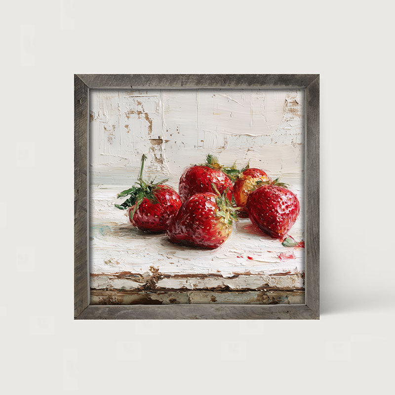 Sideboard Still Life - Five Strawberries