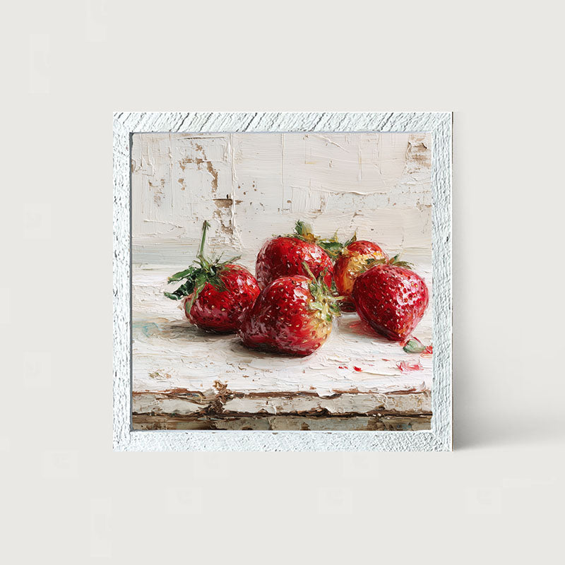 Sideboard Still Life - Five Strawberries