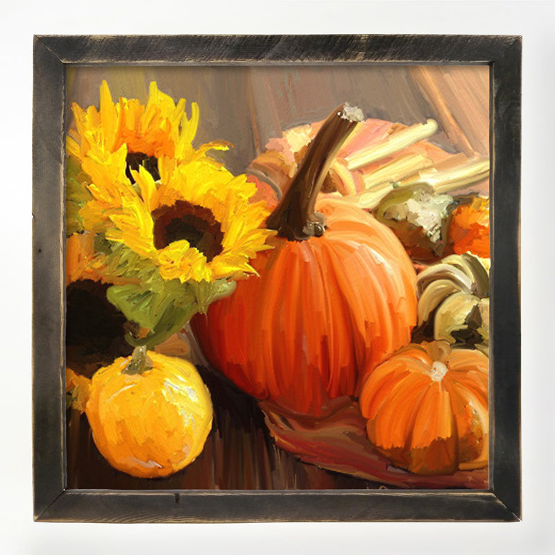 Pumpkins and Sunflowers