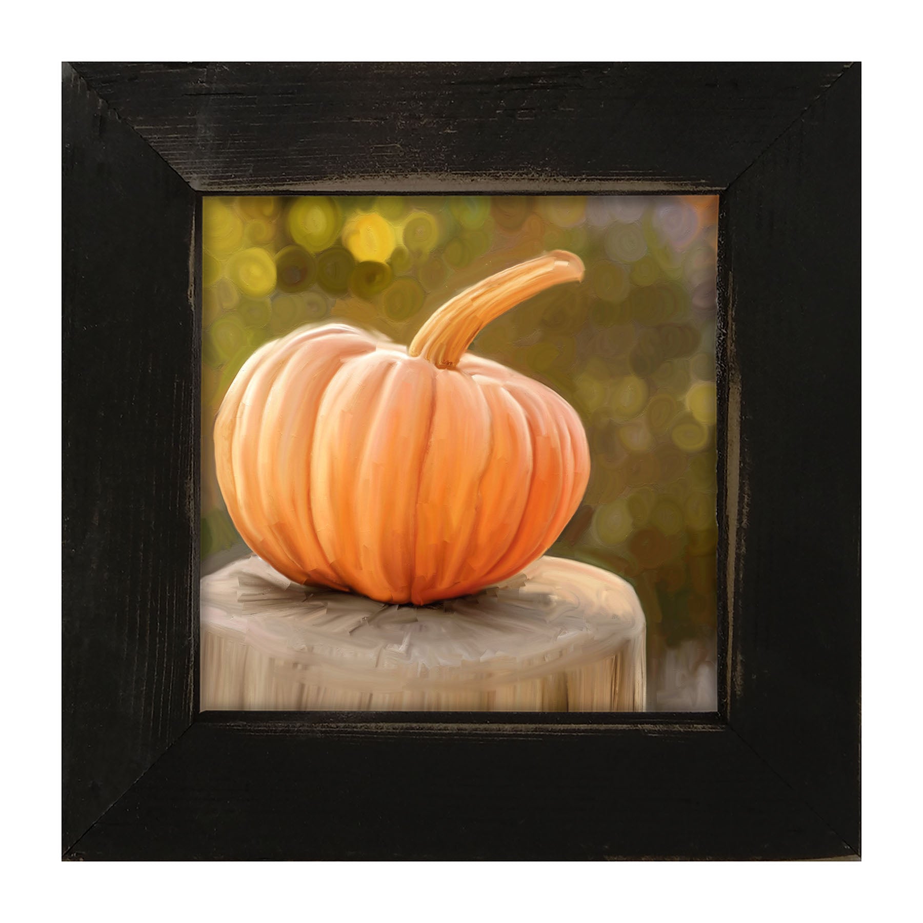 Pumpkin on stump - Framed art