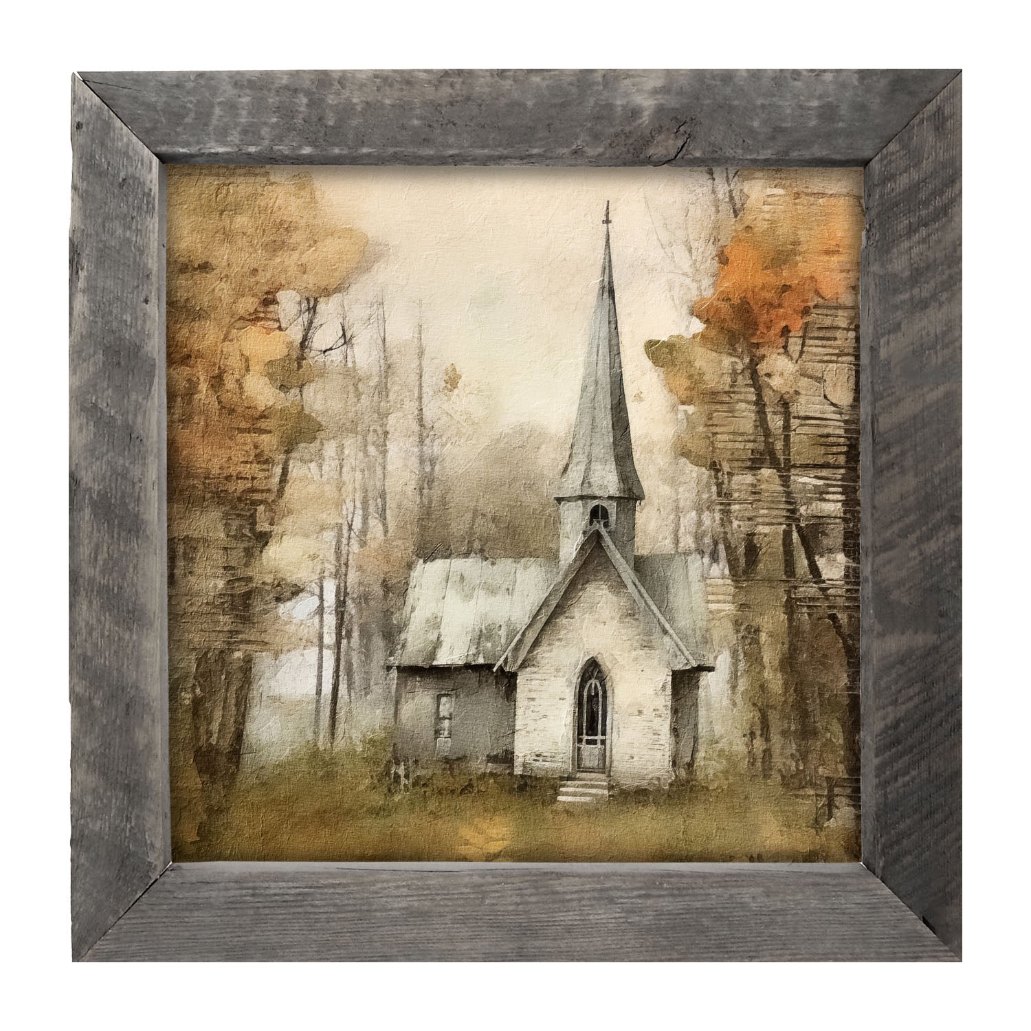 Autumn Church 3 - Framed Art