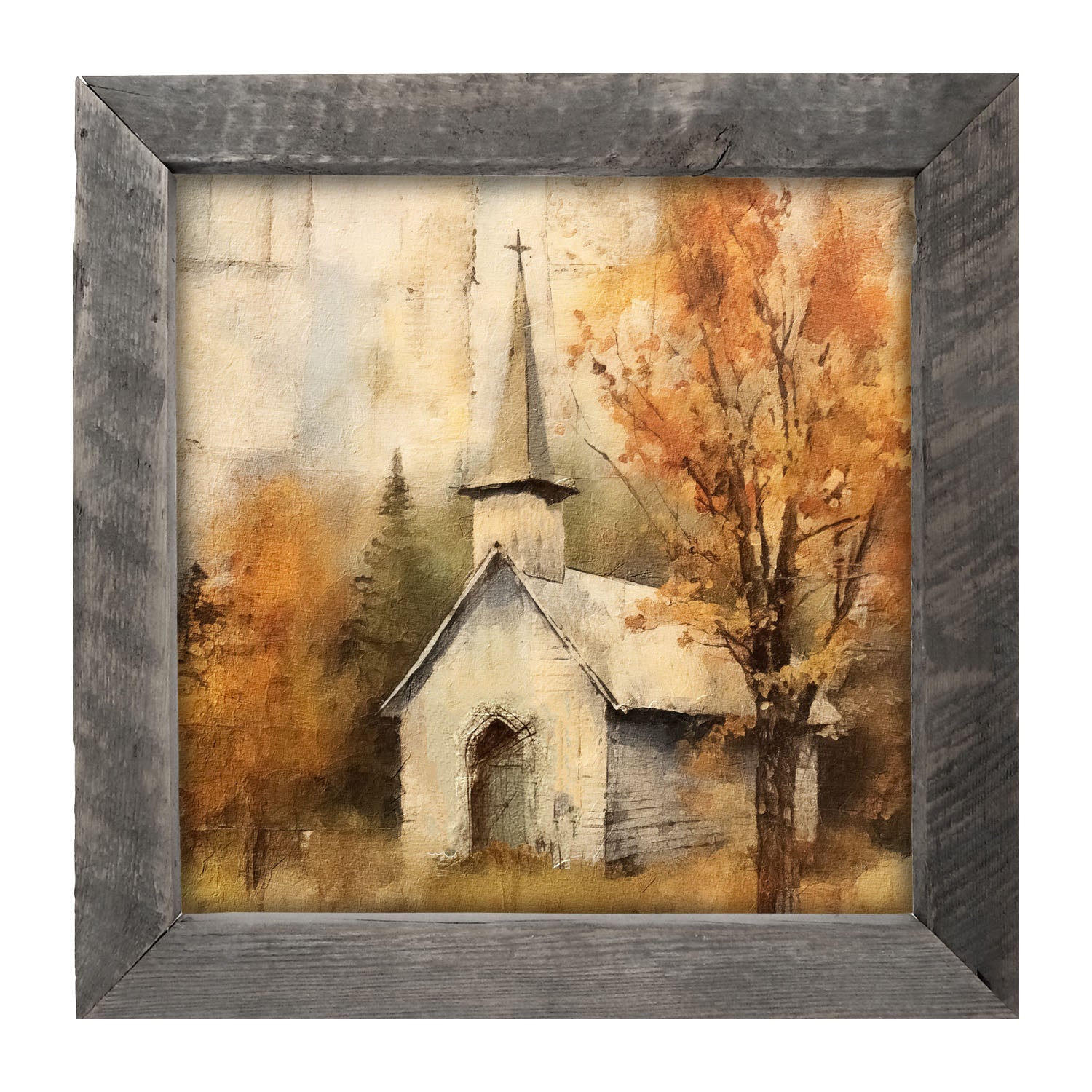 Autumn Church 4 - Framed Art