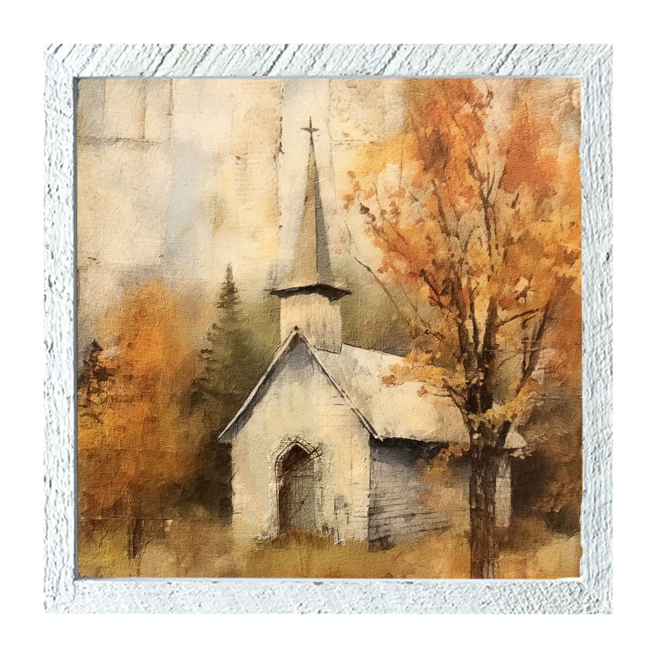 Autumn Church 4 - Framed Art