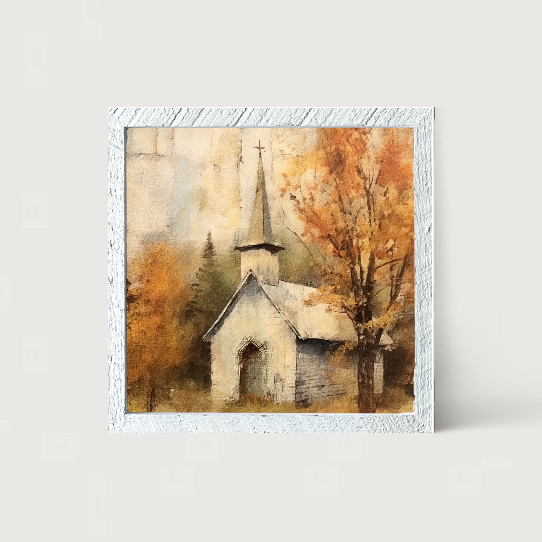 Autumn Church 4 - Framed Art