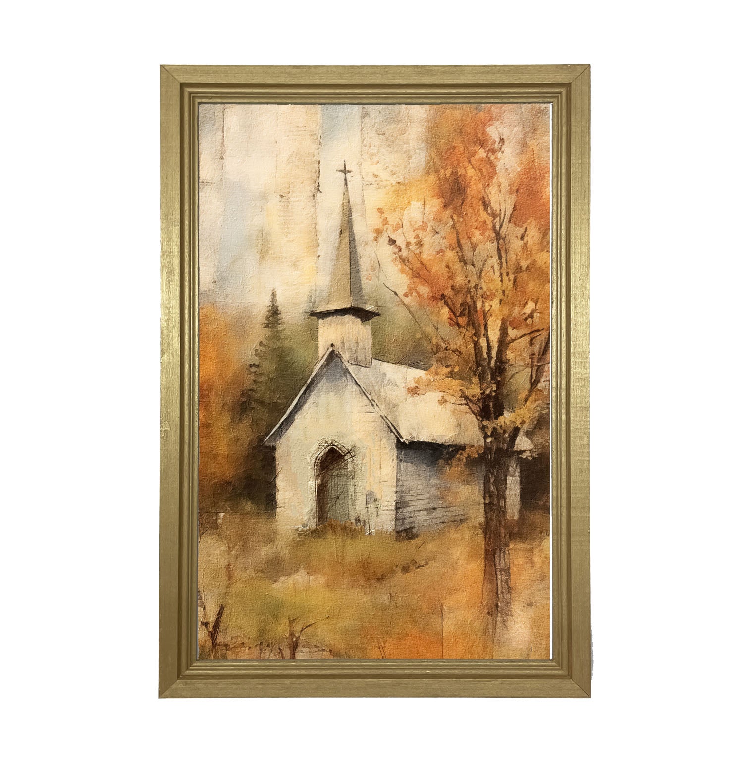 Autumn Church 4 - Framed Art