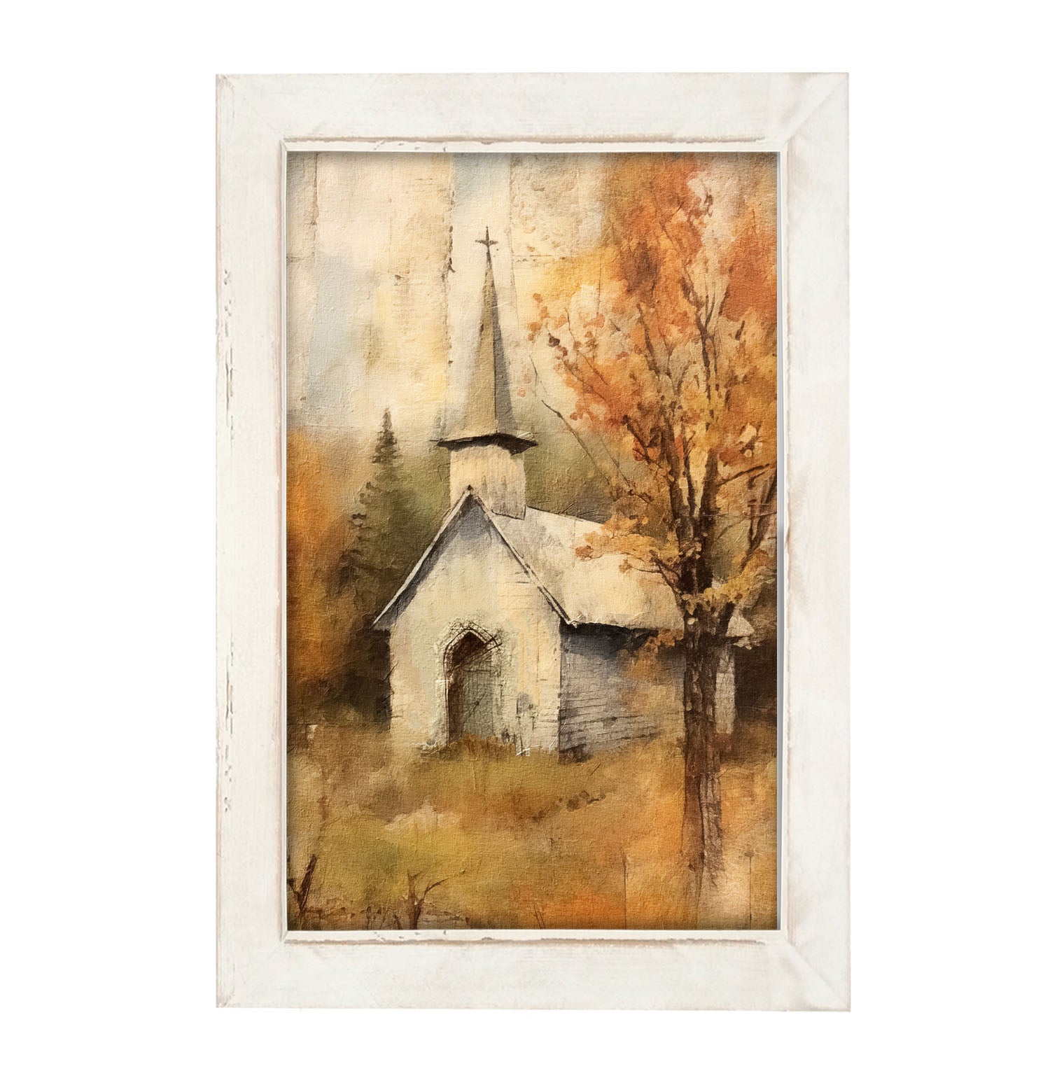Autumn Church 4 - Framed Art