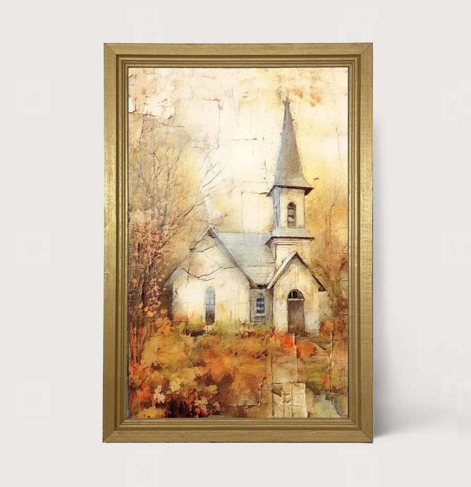 Autumn Church 5 - Framed Art