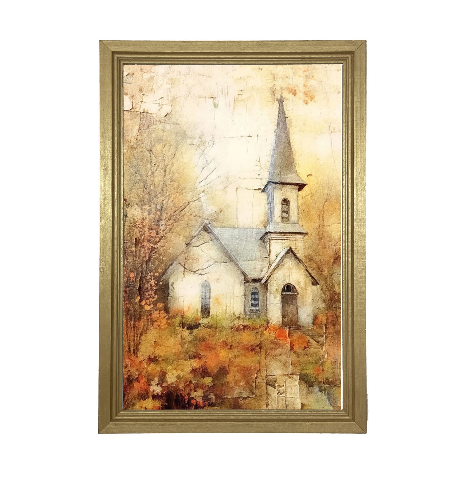 Autumn Church 5 - Framed Art