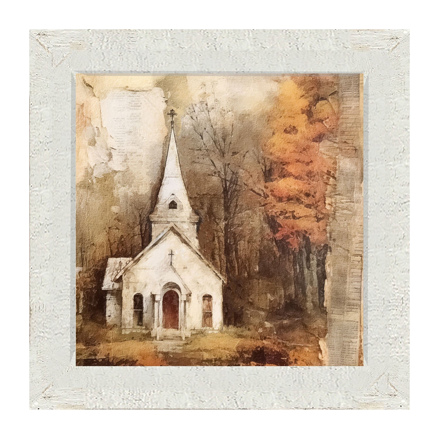 Autumn Church 6 - Framed Art