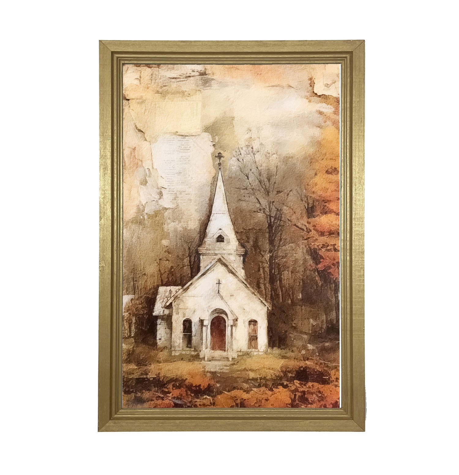 Autumn Church 6 - Framed Art