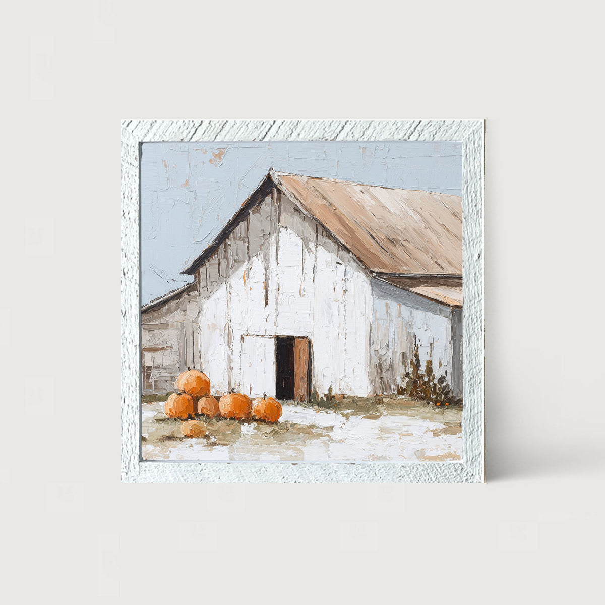 Barn with Pumpkins