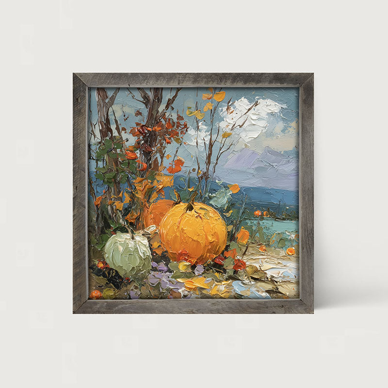 Pumpkin Country - Large Pumpkins along Path
