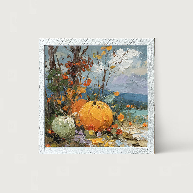 Pumpkin Country - Large Pumpkins along Path