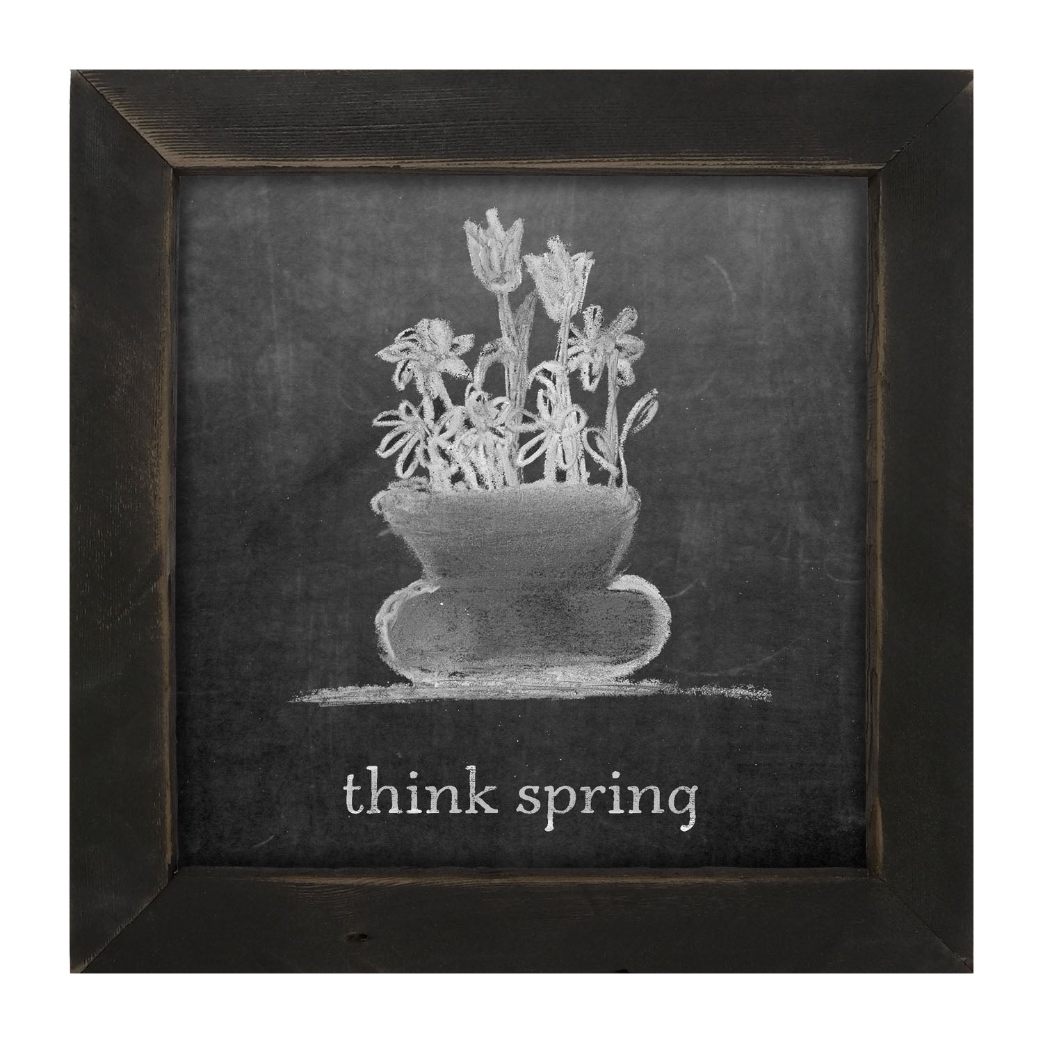 Chalk - Think Spring - Framed art