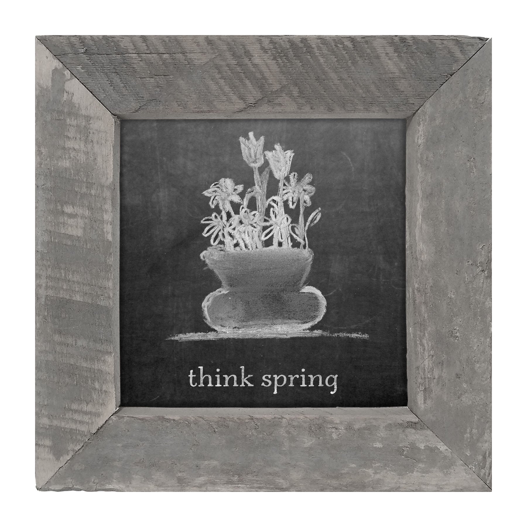 Chalk - Think Spring - Framed art