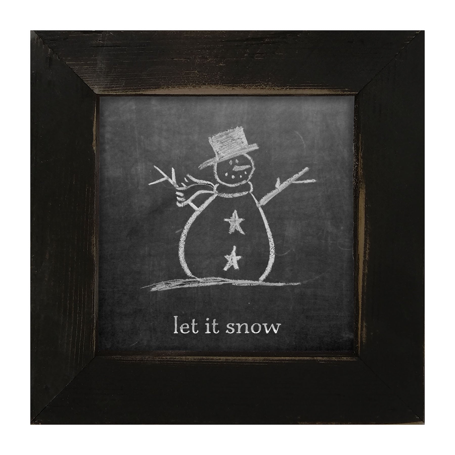 Chalk Let it Snow - Framed art