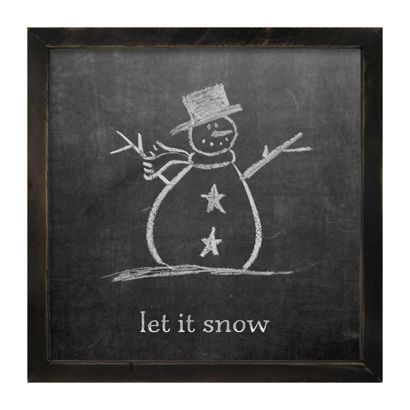 Chalk Let it Snow - Framed art