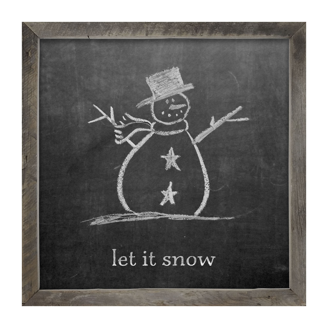 Chalk Let it Snow - Framed art