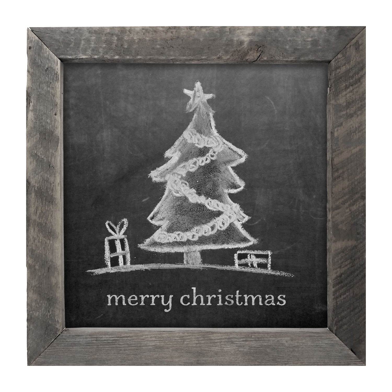 Chalk Merry Christmas - Framed art