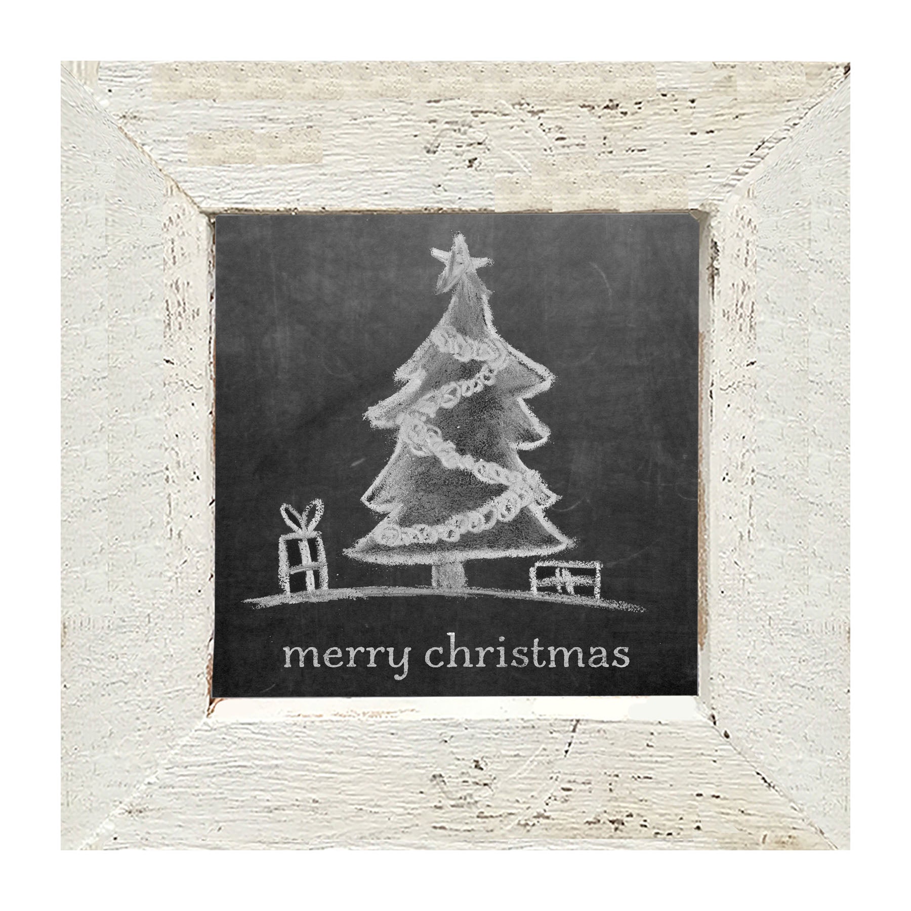 Chalk - Merry Christmas - Framed art