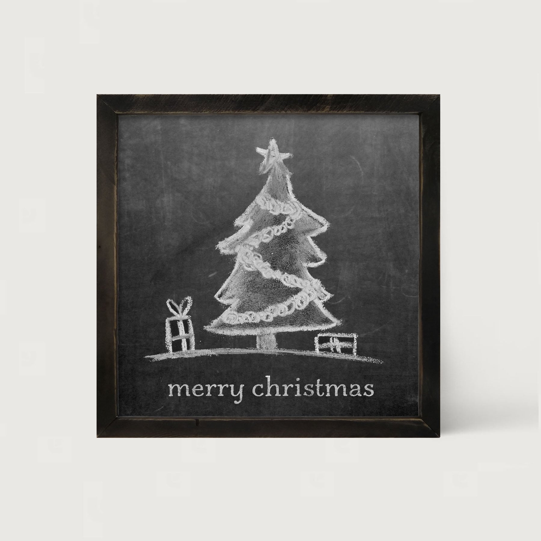 Chalk Merry Christmas - Framed art