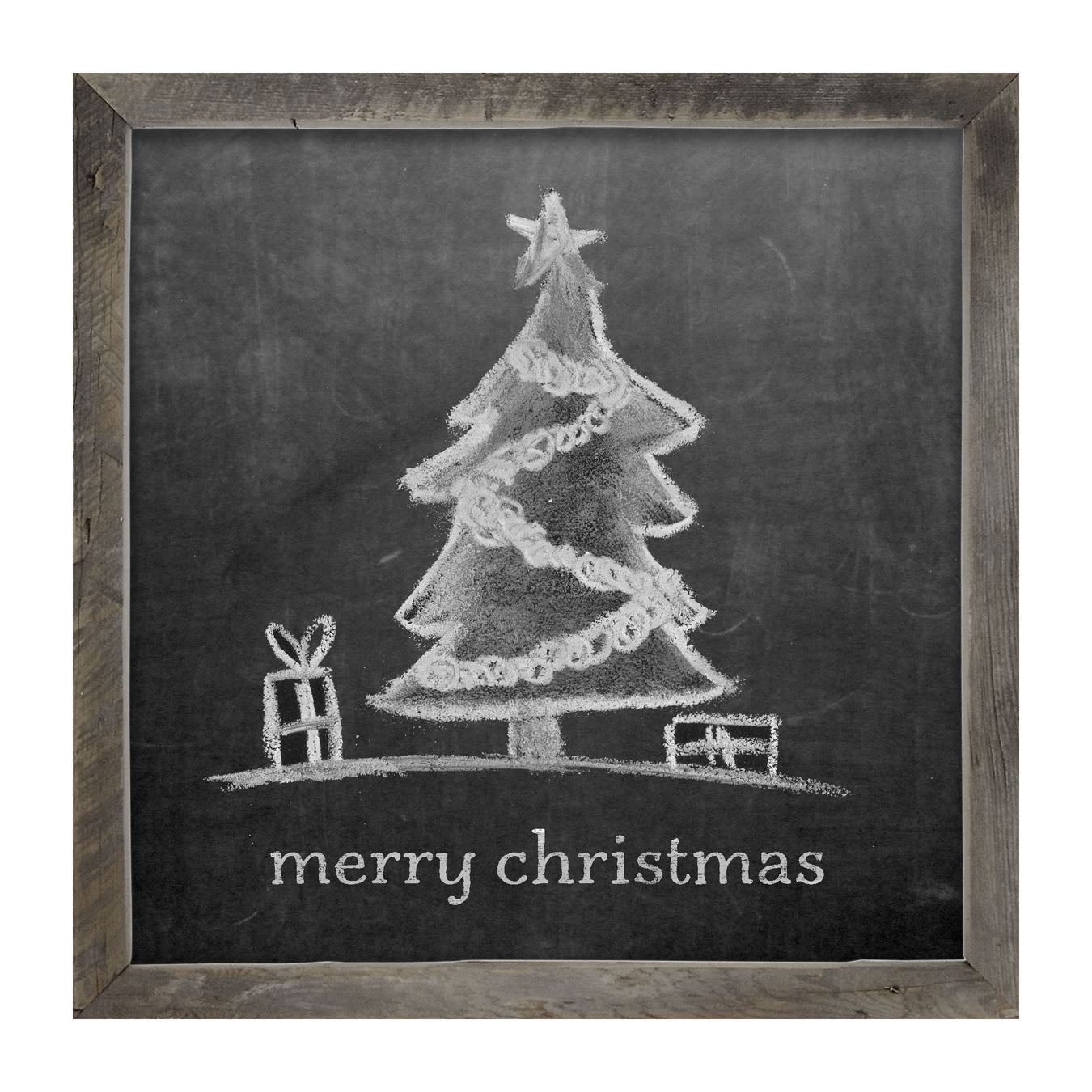 Chalk Merry Christmas - Framed art