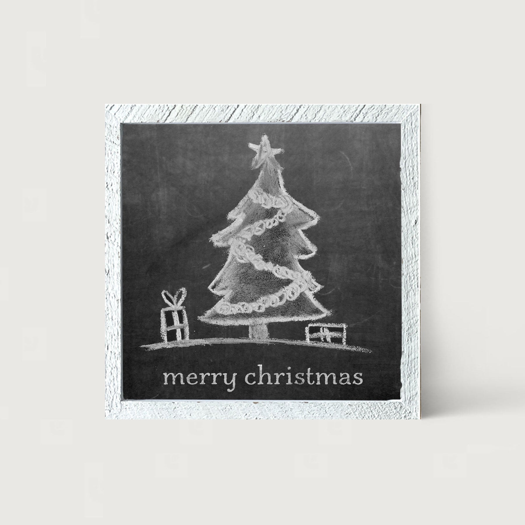 Chalk Merry Christmas - Framed art
