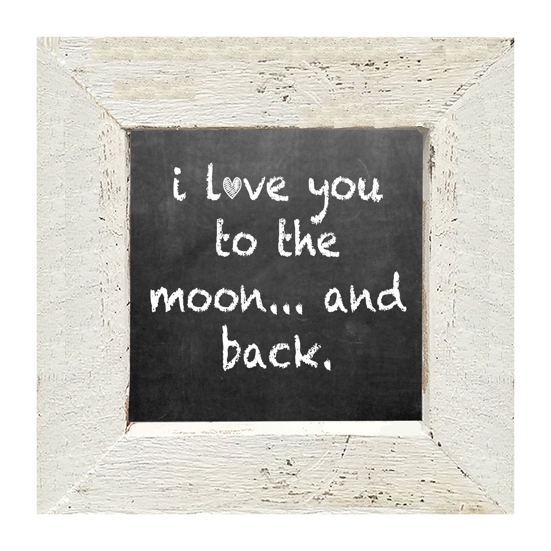 Chalk - I Love You - Framed art