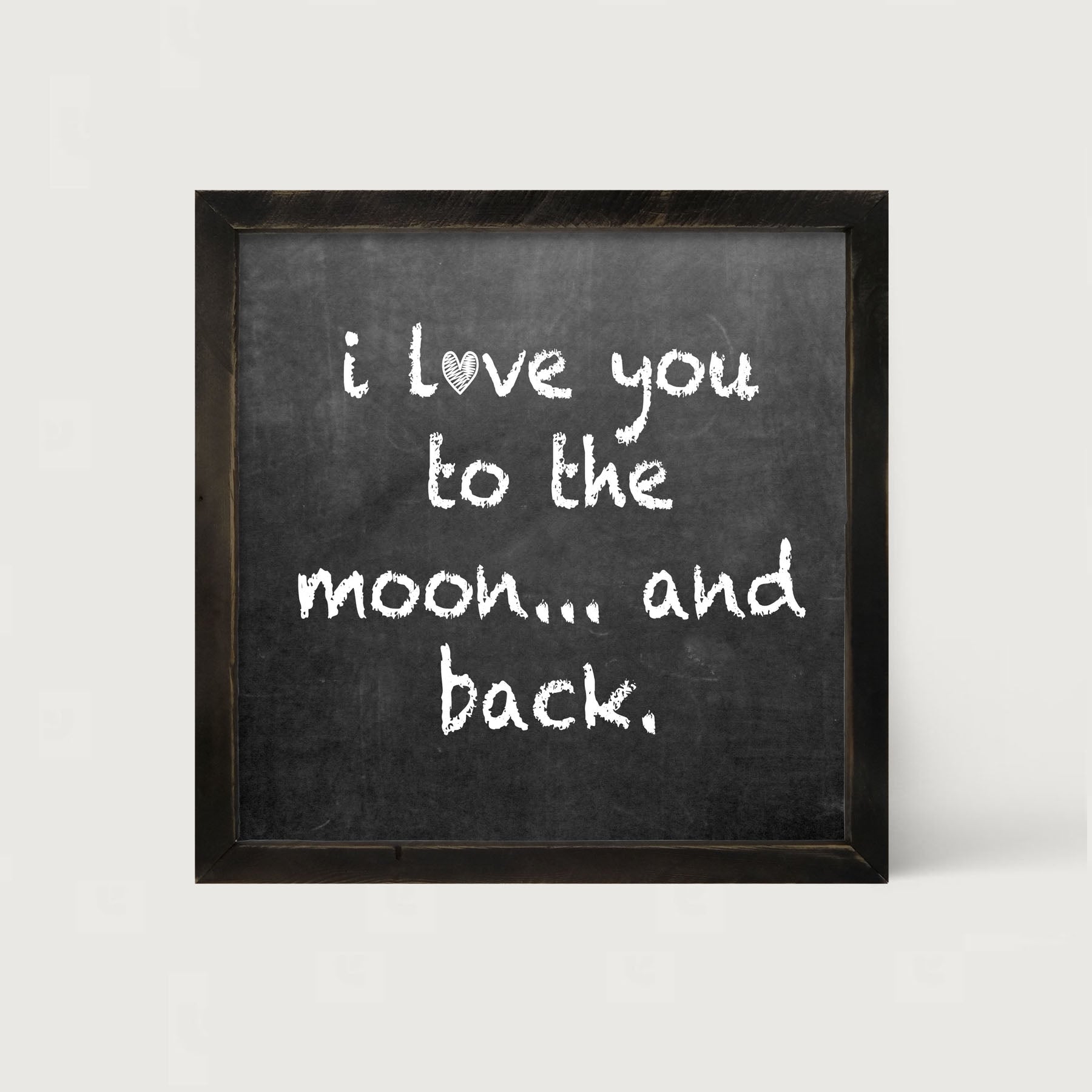 Chalk - I Love You - Framed art