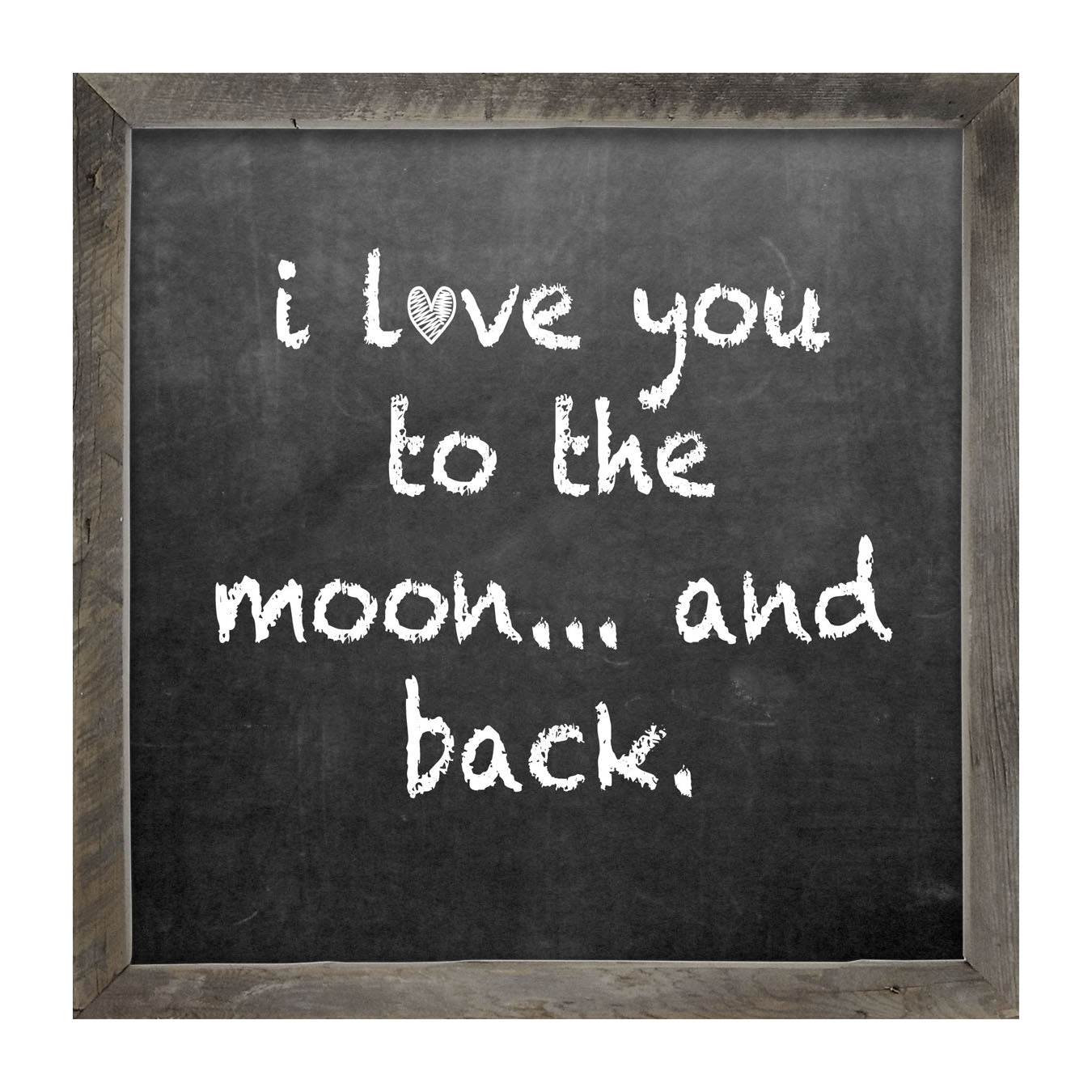 Chalk - I Love You - Framed art