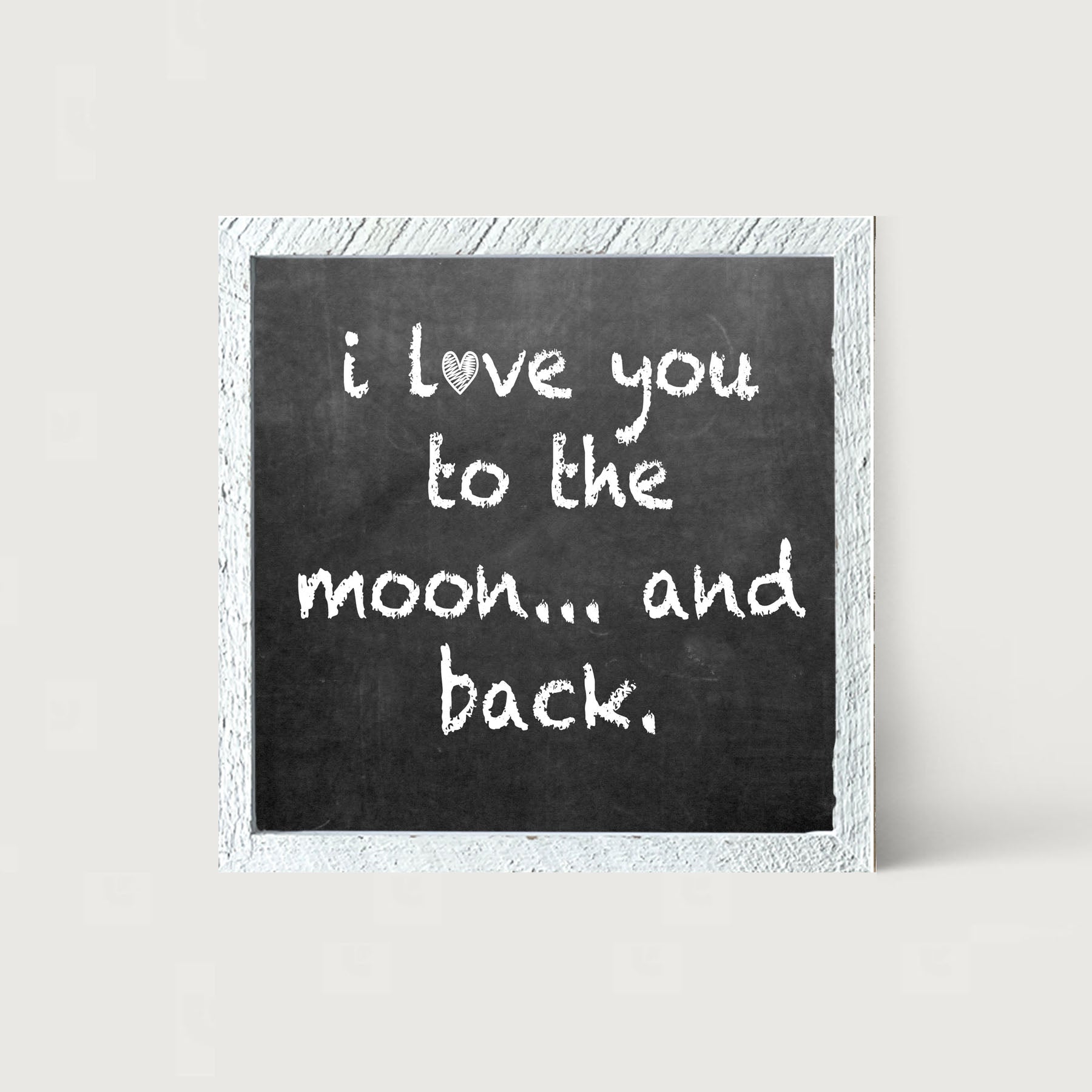 Chalk - I Love You - Framed art