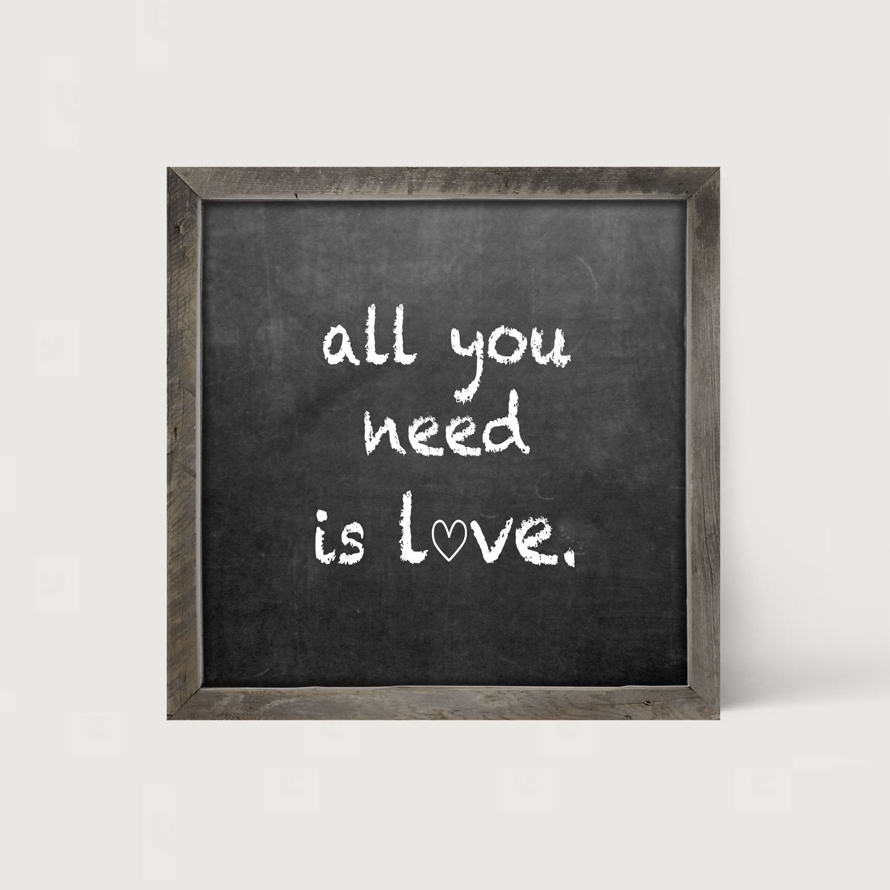 Chalk - All You Need - Framed art