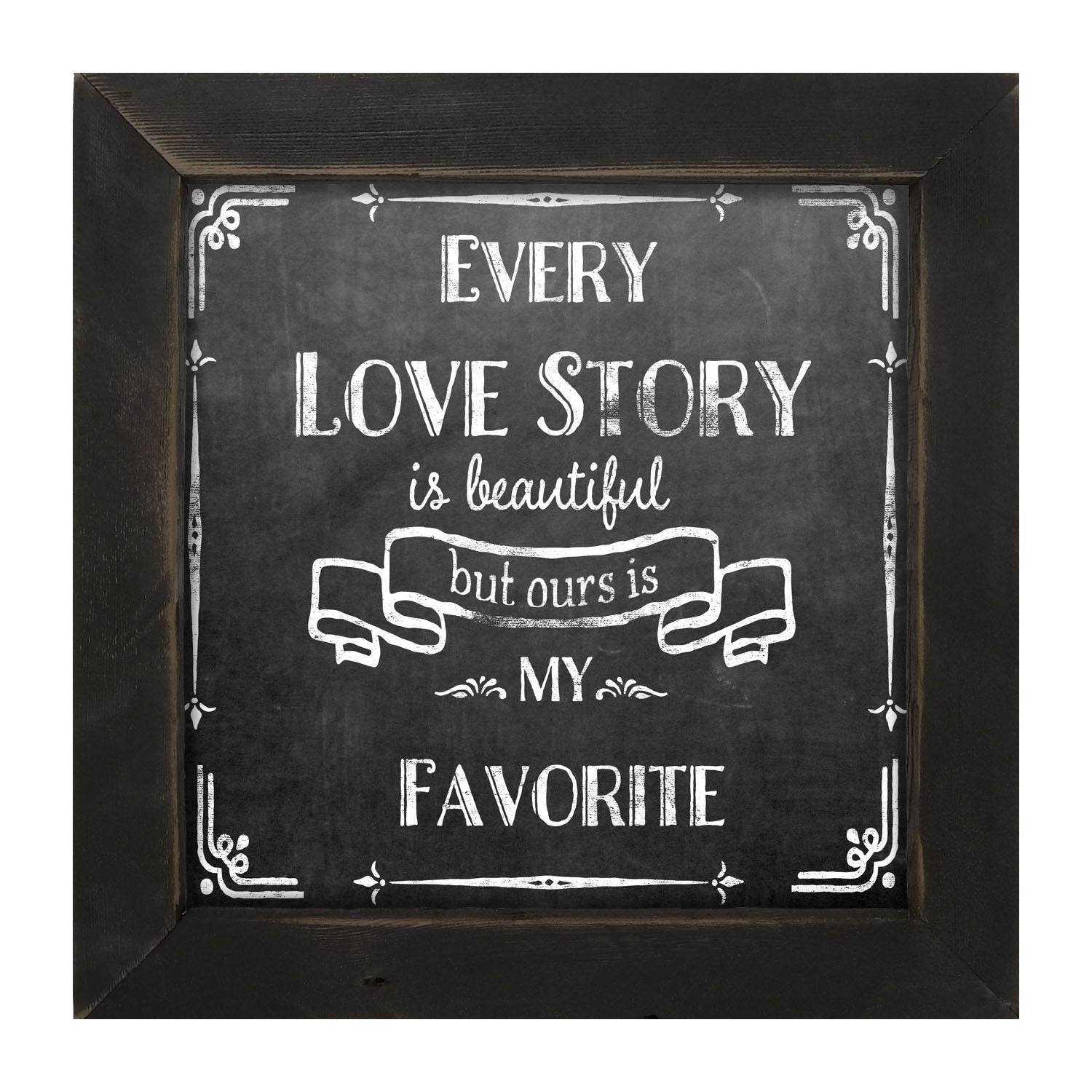 Chalk - Every Love Story - Framed art
