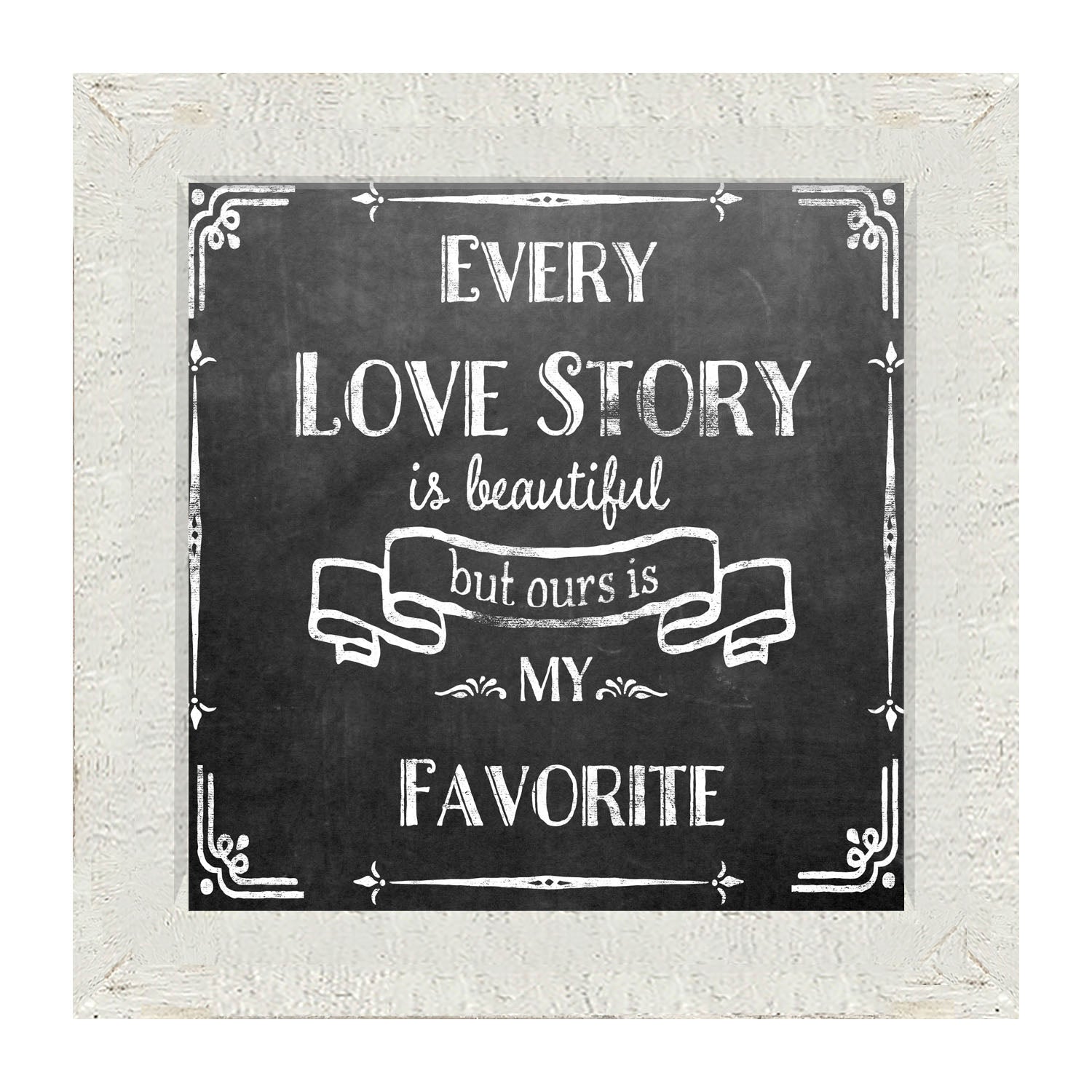 Chalk - Every Love Story - Framed art