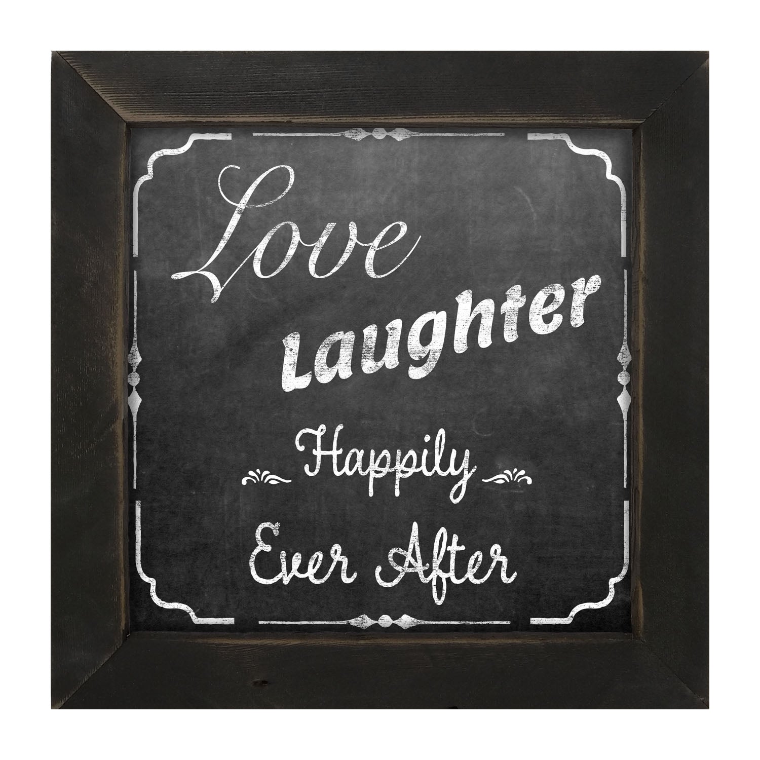 Chalk - Love Laughter - Framed art
