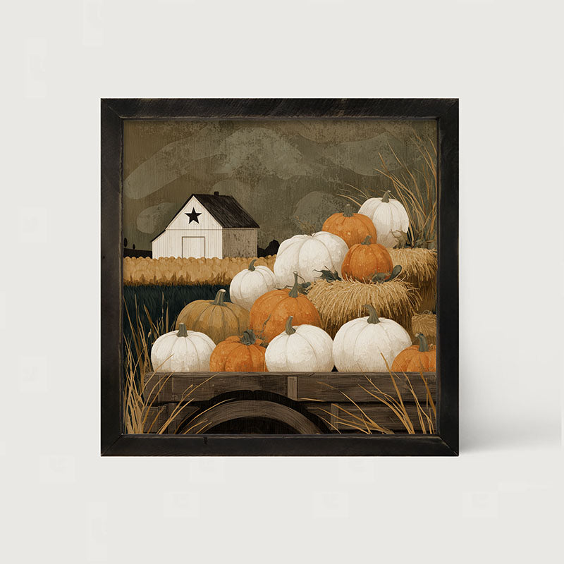 Rustic Wagon with Pumpkins