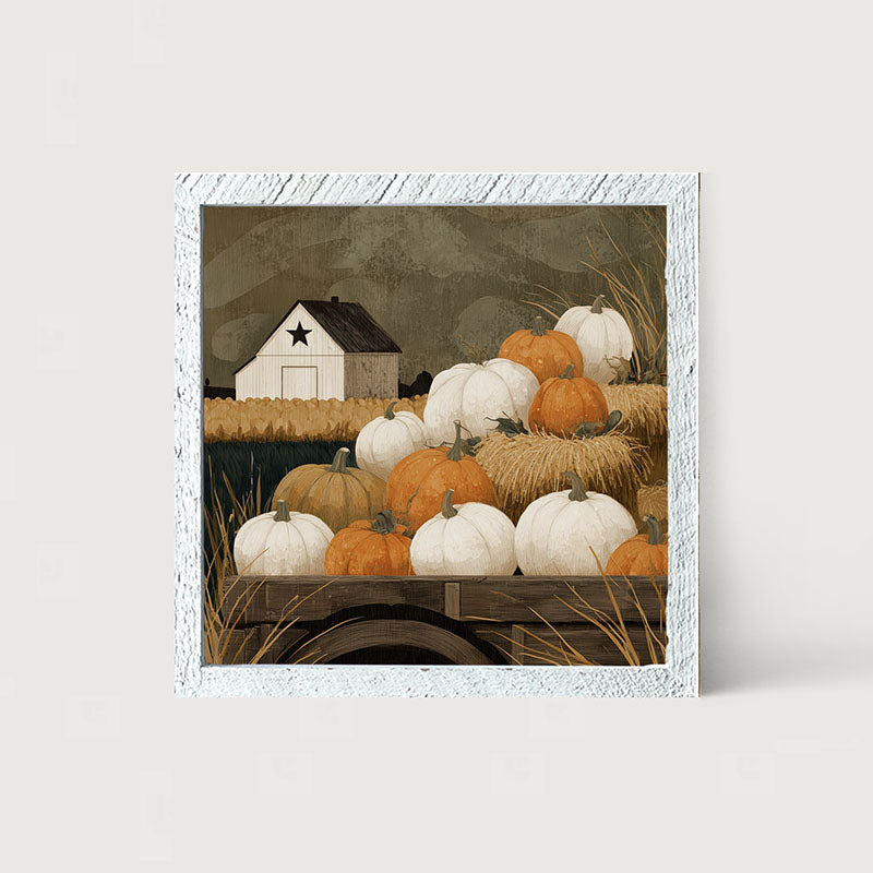 Rustic Wagon with Pumpkins