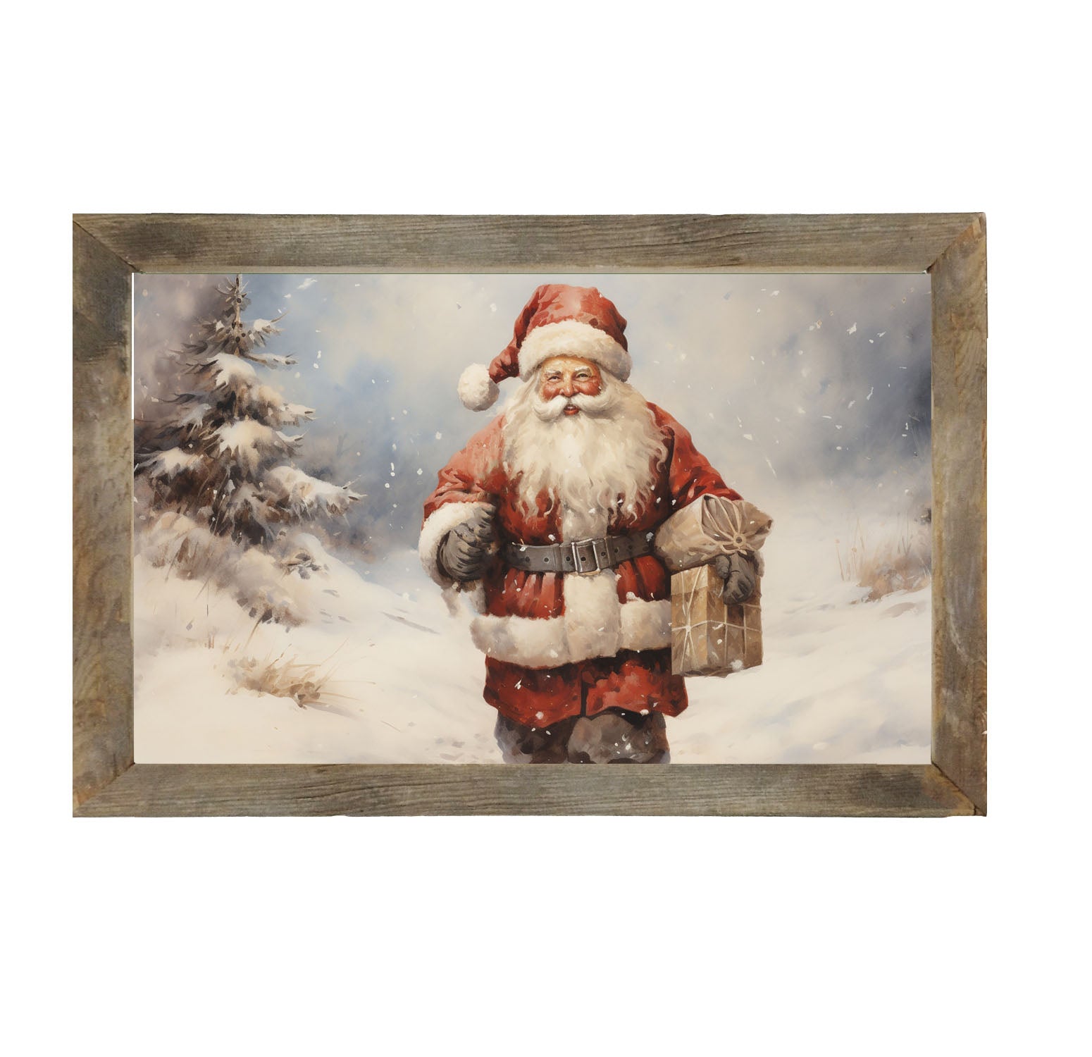 Santa on a mission - Framed art