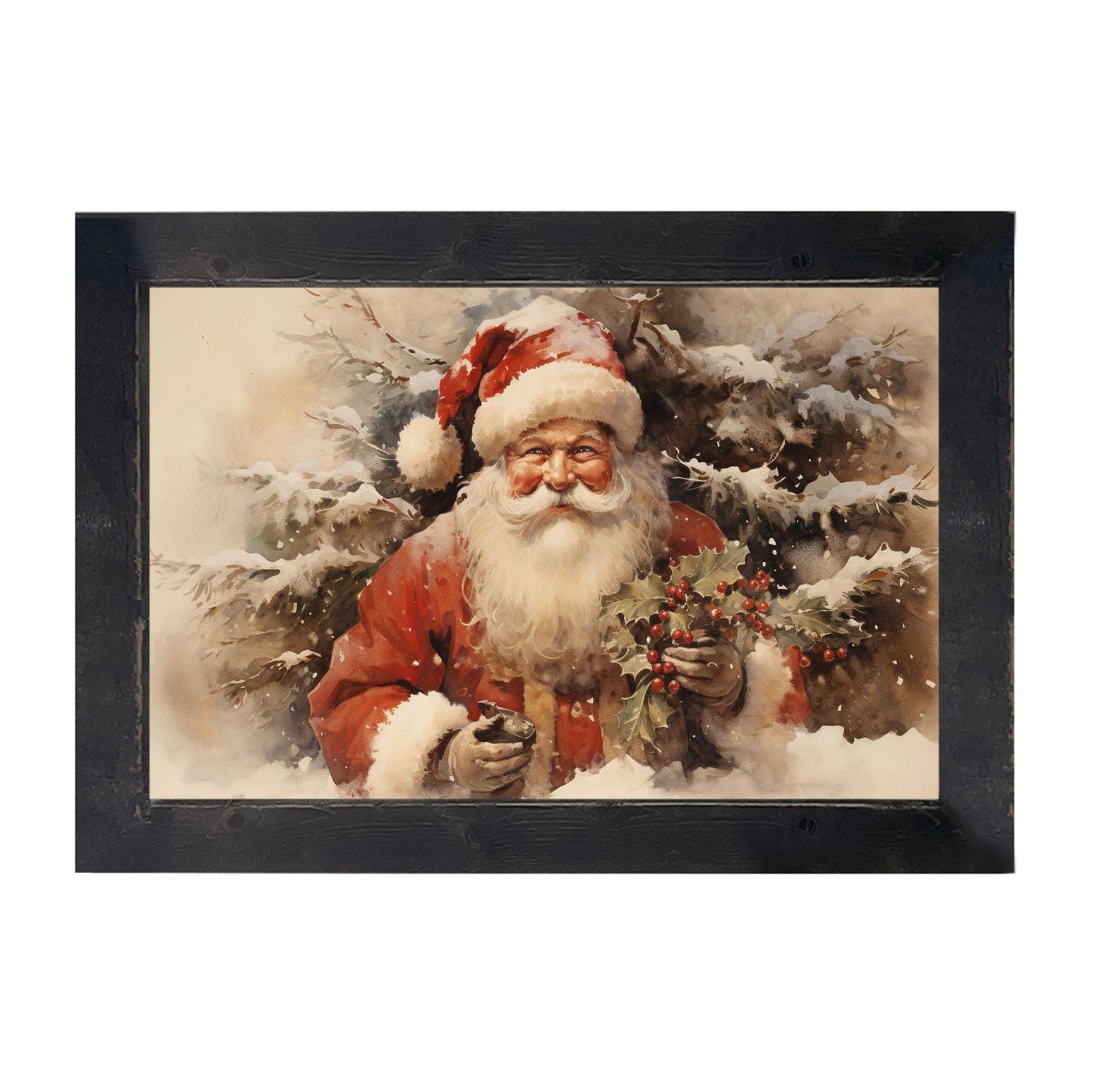Santa smiling - Framed art