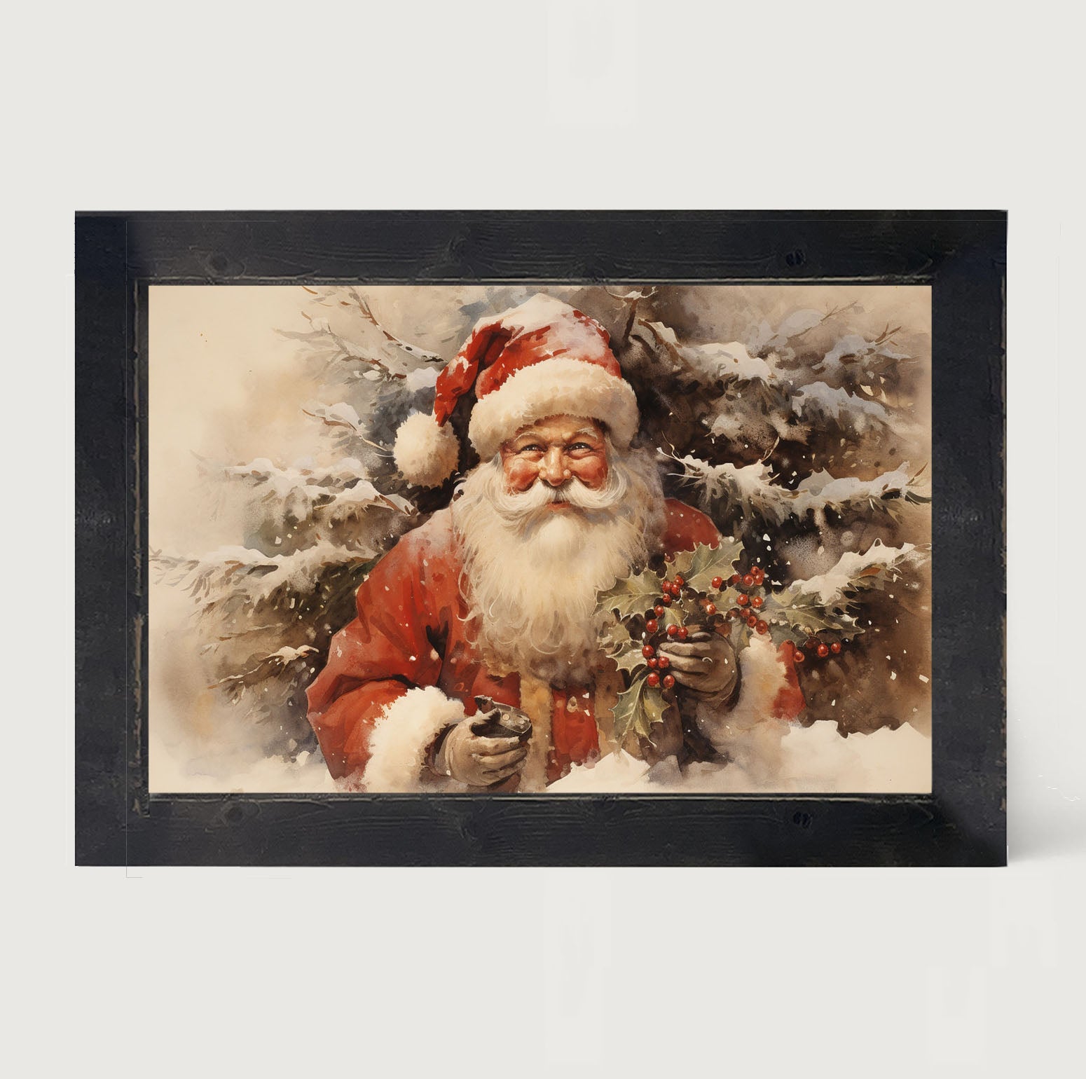 Santa smiling - Framed art