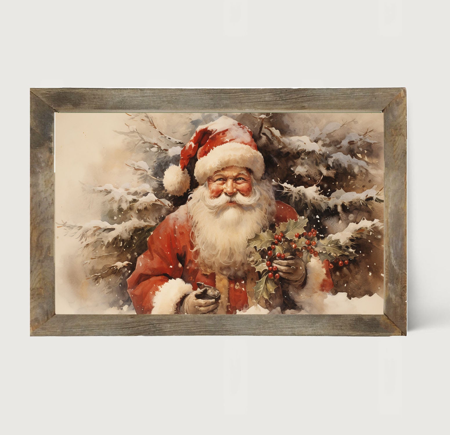 Santa smiling - Framed art