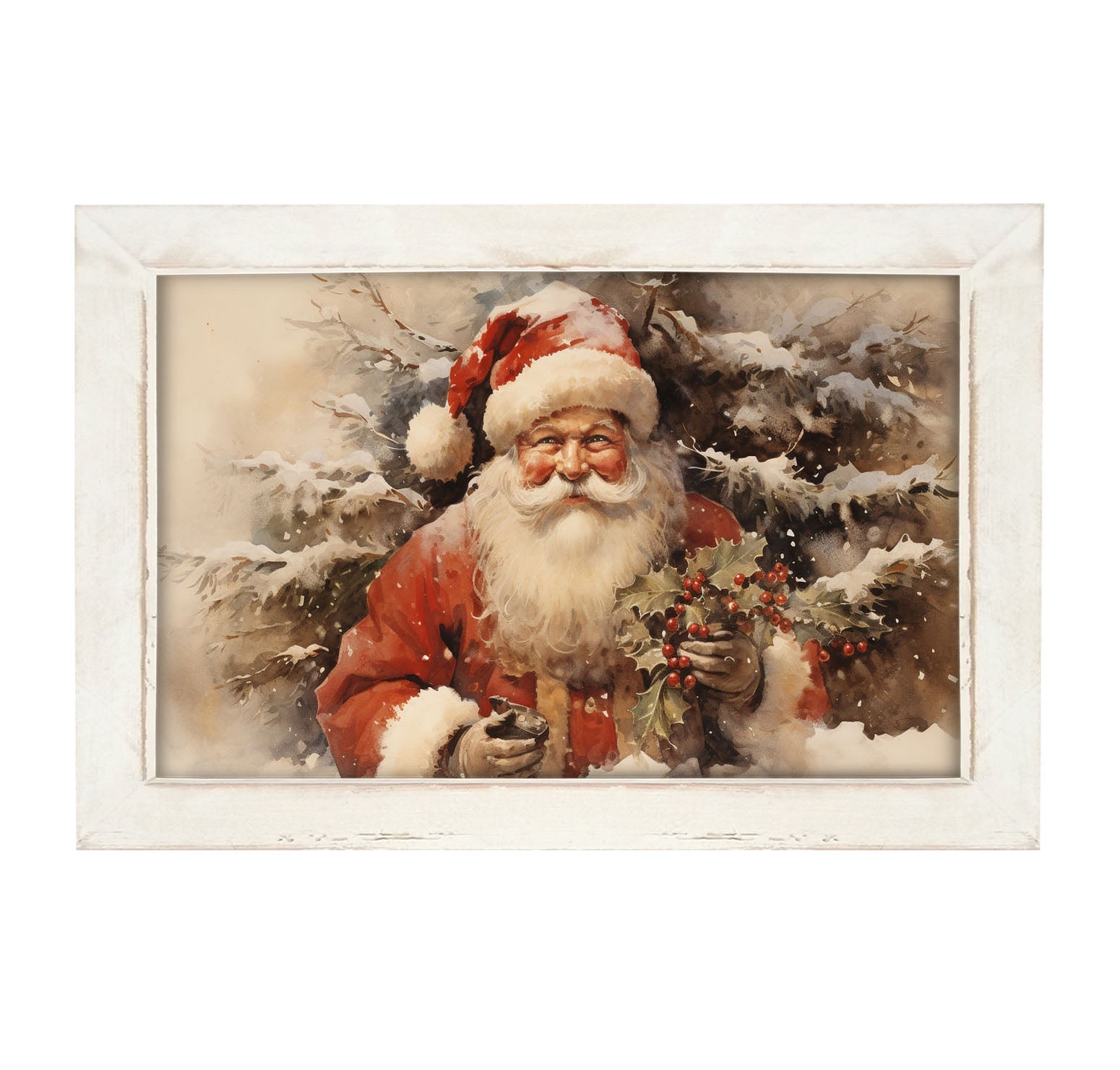 Santa smiling - Framed art