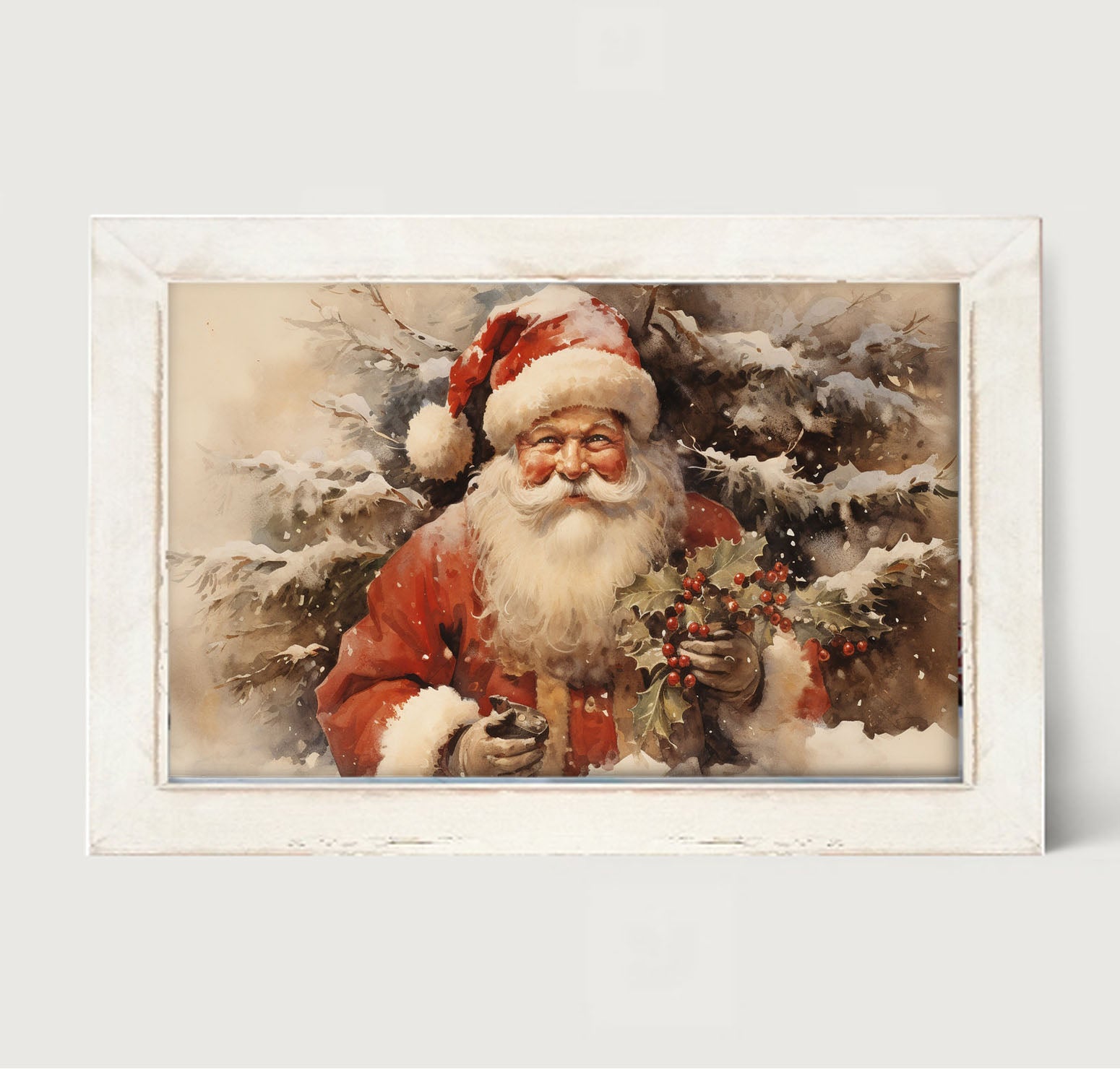 Santa smiling - Framed art