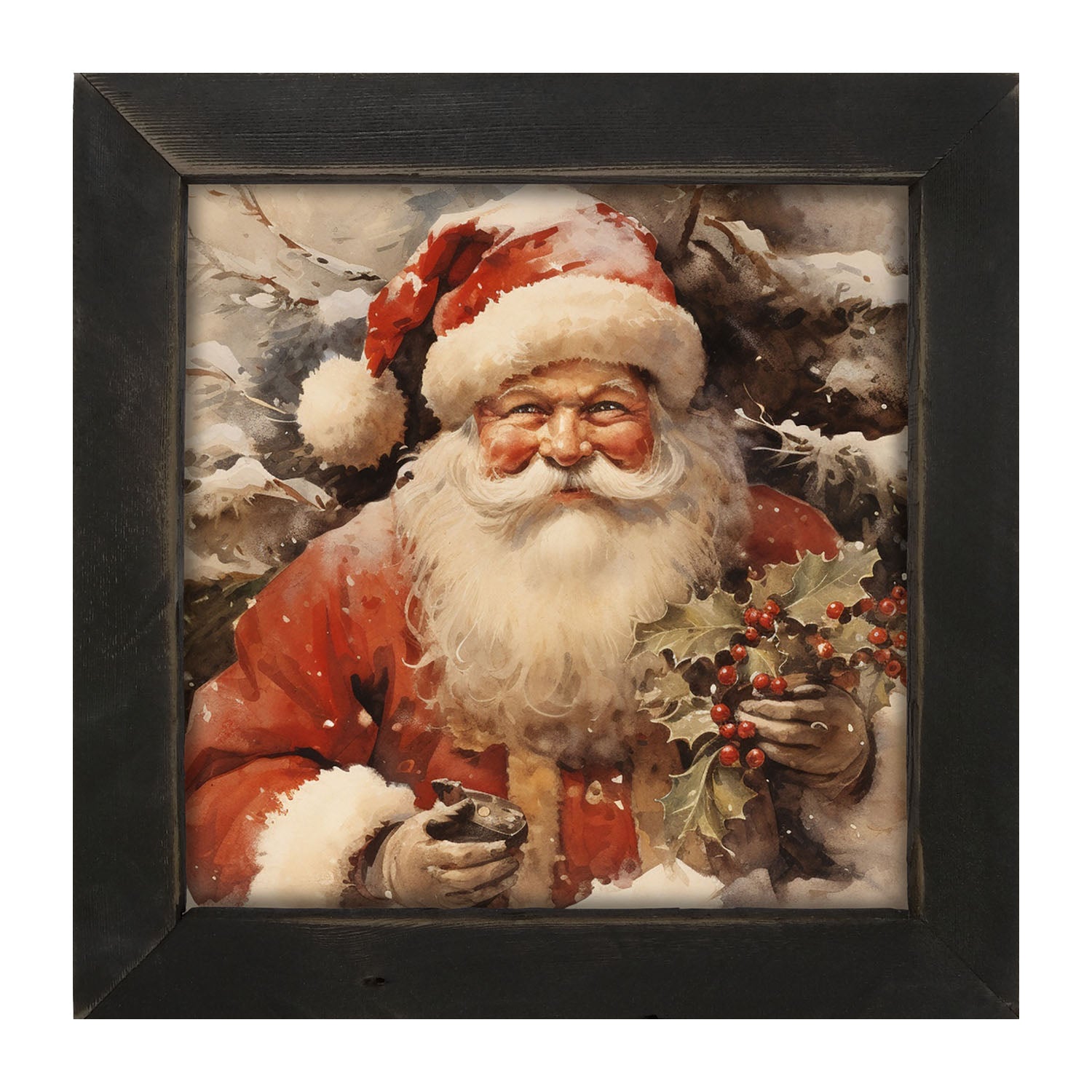 Santa smiling - Framed art