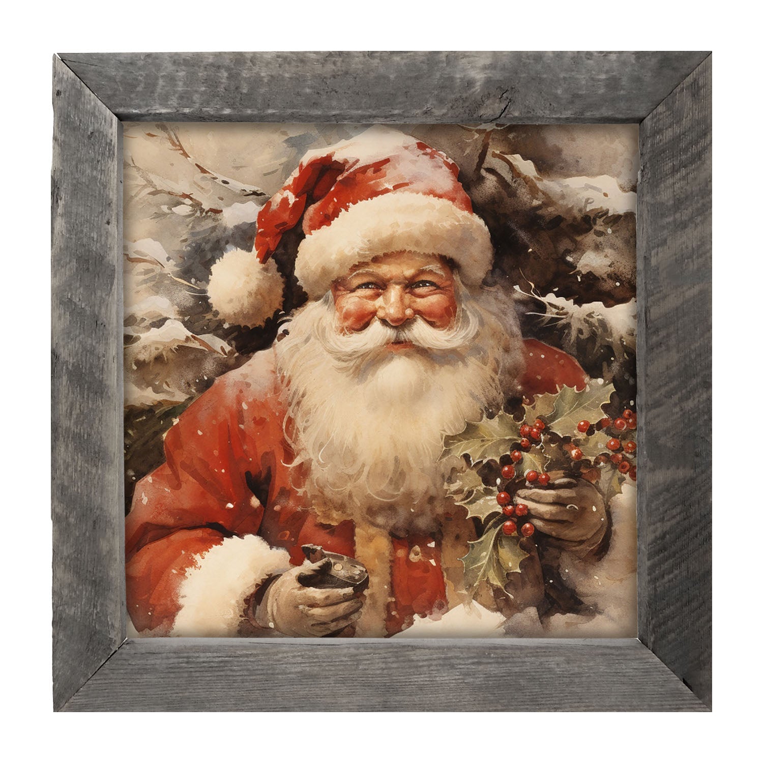 Santa smiling - Framed art